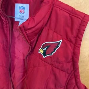 NFL AZ Cardinals Quilted Puff logo Vest - women size large